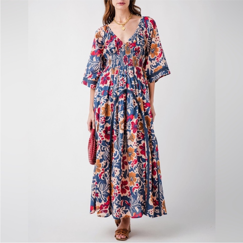 Free People Dixie Printed Floral Maxi Dress - Picture 2 of 9